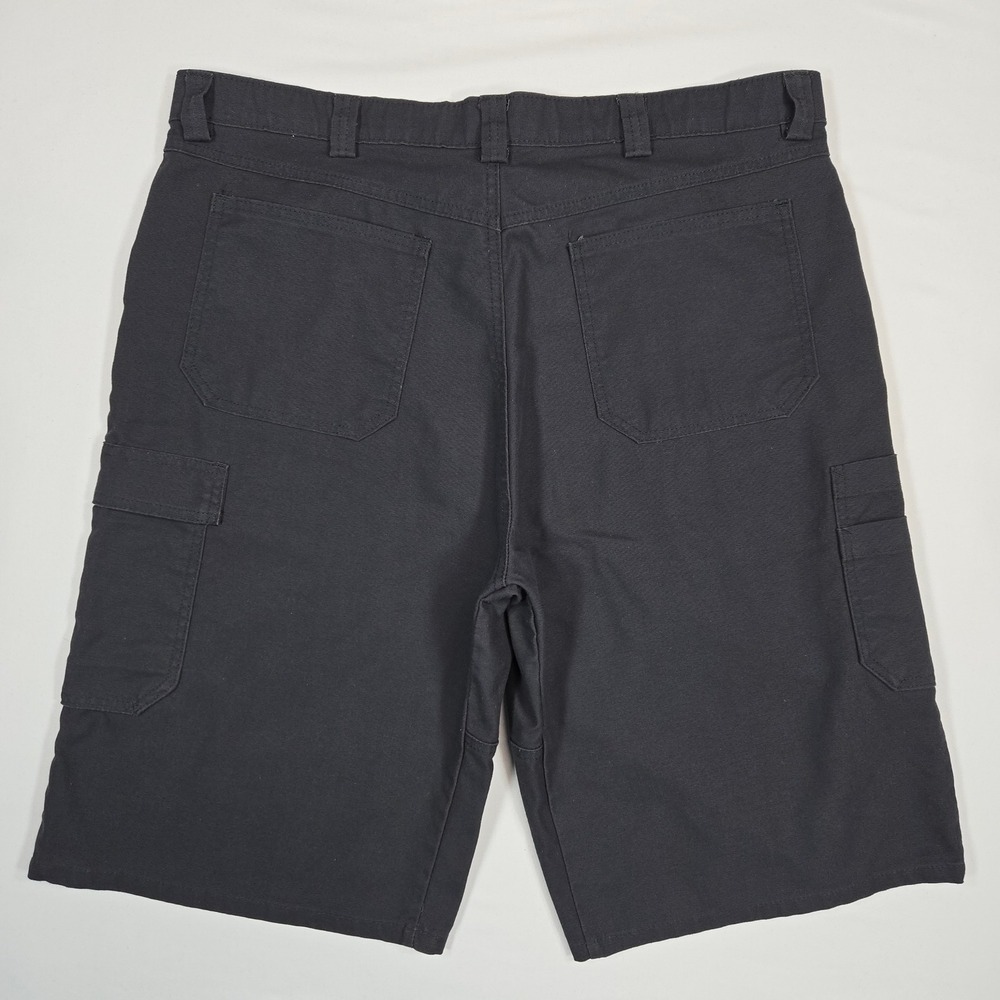 Red Kap Men Utility Cargo Shorts Black Workwear Stretch Size 40 Durable Casual - Picture 4 of 11